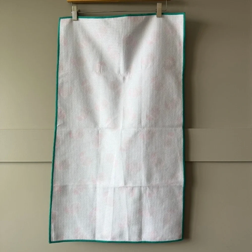 Spam Musubi Santa Christmas Kitchen Towel Hawaii Hawaiian Holiday Green 18x29